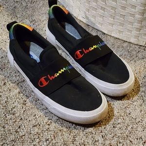 Champion black‎ rainbow slip on shoes womens 9 Comfort Graphic